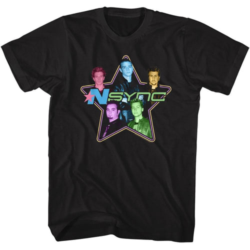 Nsync Special Order Star Colors Adult Short-Sleeve T-Shirt