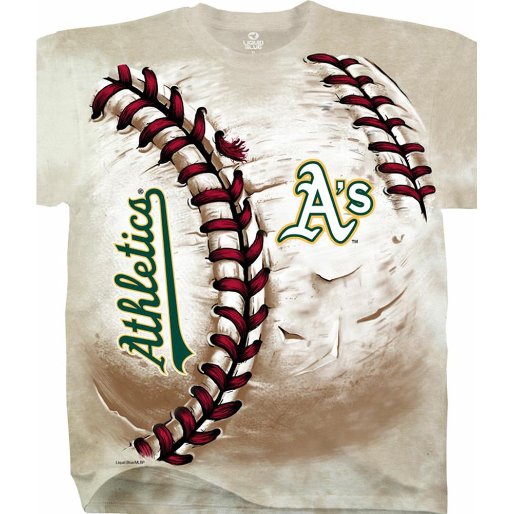 Oakland Athletics Hardball Tie-Dye T- Shirt - Cream