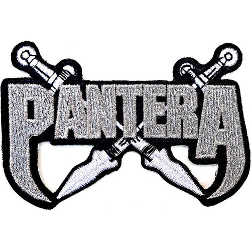 Pantera Silver Swords Standard Woven Patch