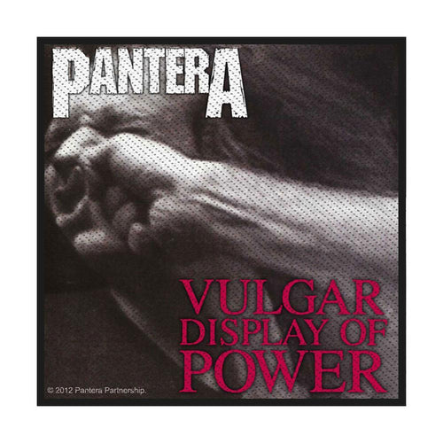 Pantera Vulgar Display Of Power Standard Woven Patch