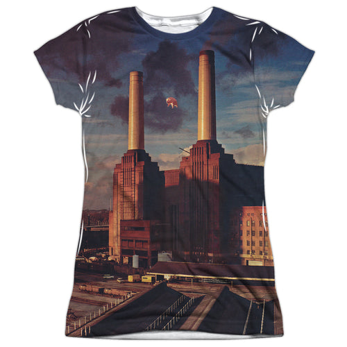 Pink Floyd Special Order Animals Junior's 100% Polyester Cap-Sleeve T-Shirt