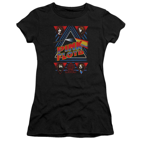 Pink Floyd Dark Side Junior's 30/1 100% Cotton Cap-Sleeve Sheer T-Shirt