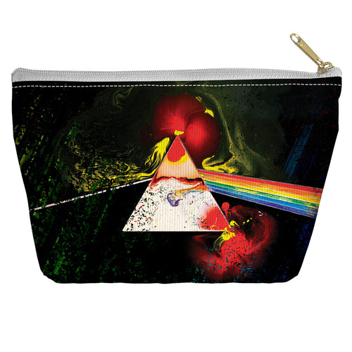 Pink Floyd Special Order Dark Side Of The Moon Accessory Pouch - 100% Spun Polyester with tapered bottom