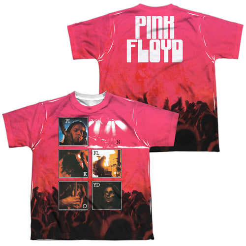 Pink Floyd Special Order Live (Front/Back Print) Youth Regular Fit 100% Polyester Short-Sleeve T-Shirt