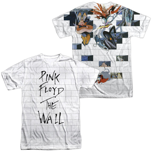 Pink Floyd The Wall (Front/Back Print) Men's Regular Fit 100% Polyester Short-Sleeve T-Shirt