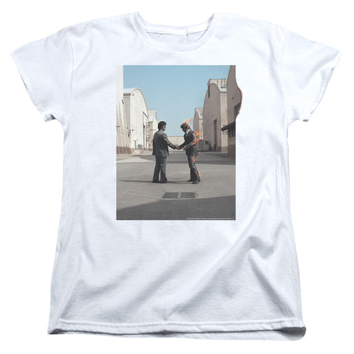 Pink Floyd Wish You Were Here Women's 18/1 100% Cotton Short-Sleeve T-Shirt