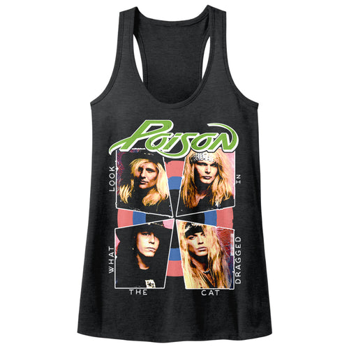 Poison Special Order Cat Dragged In Ladies Racerback