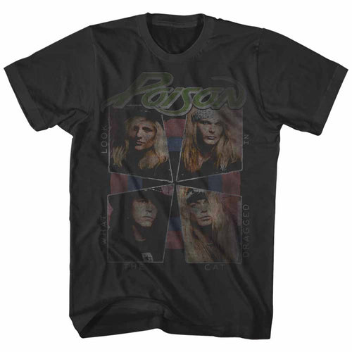 Poison Special Order Faded Cat Drag Adult S/S T-Shirt