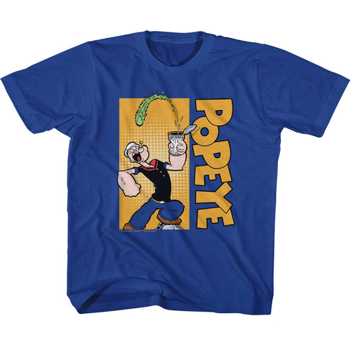 Popeye Vertical Logo Youth Short-Sleeve T-Shirt