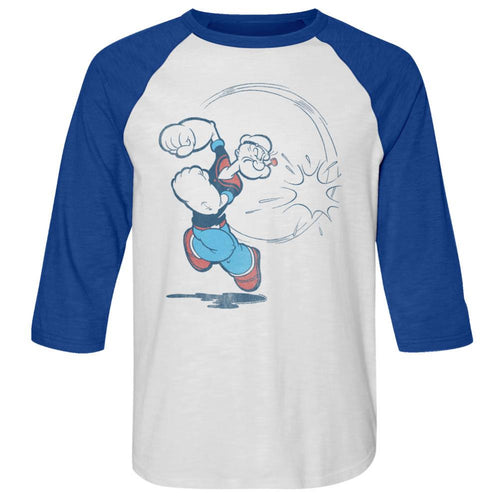 Popeye Vintage Adult 3/4 Sleeve Raglan T-Shirt