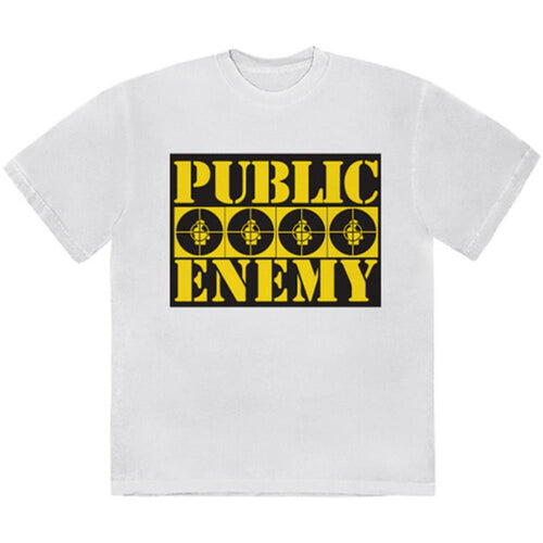 Public Enemy - Public Enemy 4 Logos White Short-Sleeve T-Shirt