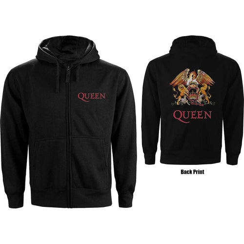 Queen Classic Crest Ladies Zipped Hoodie - Special Order