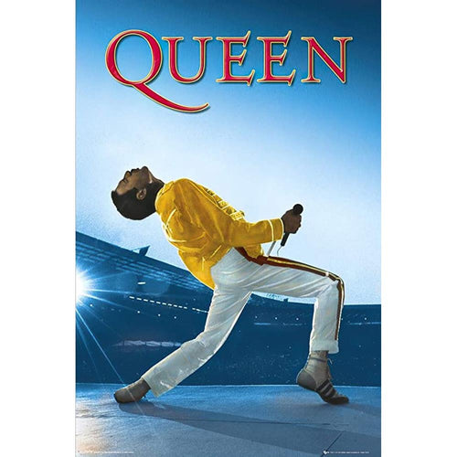 Queen Freddie Wembley Poster 24 In x 36 In Posters & Prints