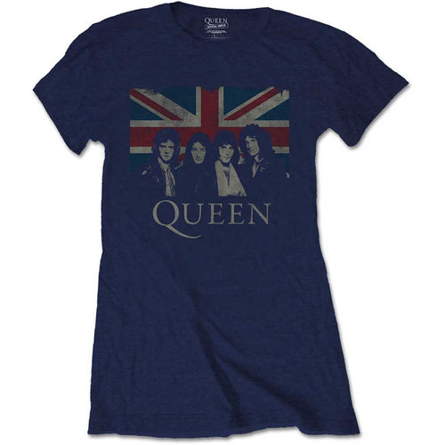 Queen Vintage Union Jack Ladies T-Shirt