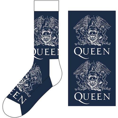 Queen White Crests Unisex Ankle Socks
