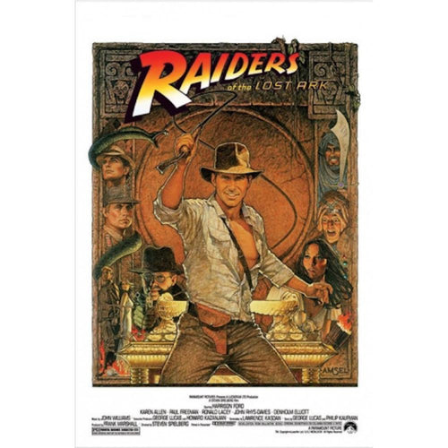 Raiders of the Lost Ark  Indiana Jones Style B Poster - 24 In x 36 In