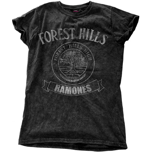 Ramones Forest Hills Vintage Ladies Snow Wash T-Shirt