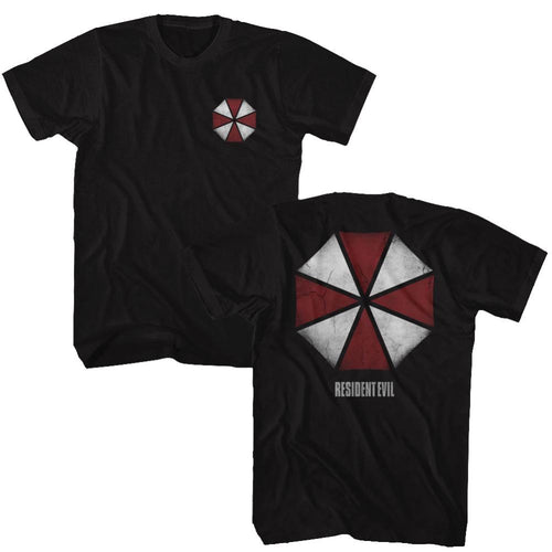 Resident Evil Umbrella Front Back Adult Short-Sleeve T-Shirt