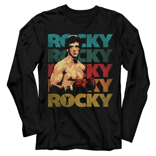 Rocky 70s Colors Adult Long-Sleeve T-Shirt