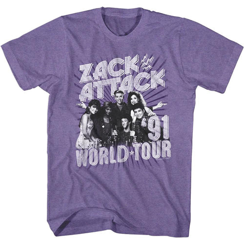 Saved By The Bell Zack Attack '91 Tour Adult Short-Sleeve T-Shirt