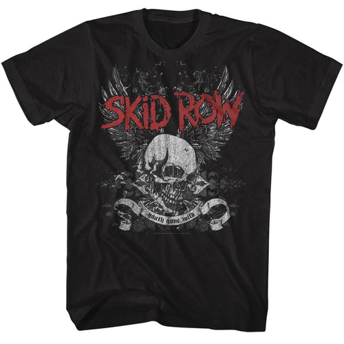 Skid Row Skull & Wings Adult Short-Sleeve T-Shirt
