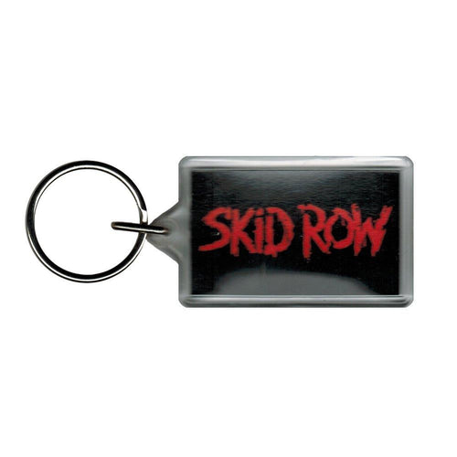 Skid Row Logo Lucite Rectangle Keychain