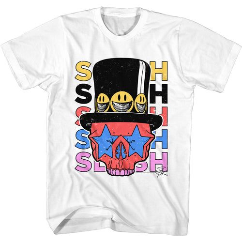Slash Special Order Slash Skull & Hat Adult Short-Sleeve T-Shirt