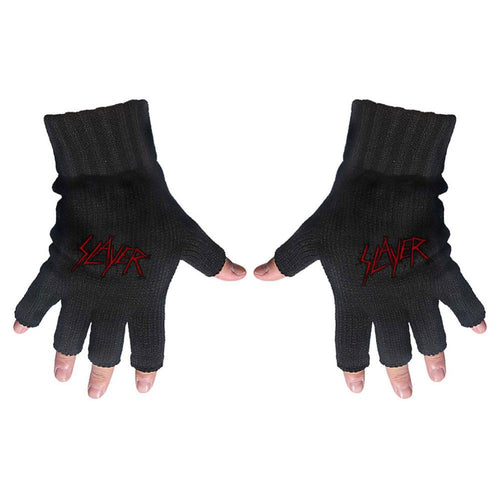 Slayer Scratched Logo Unisex Fingerless Gloves