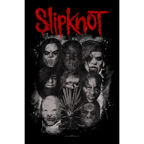 Slipknot Masks Textile Poster