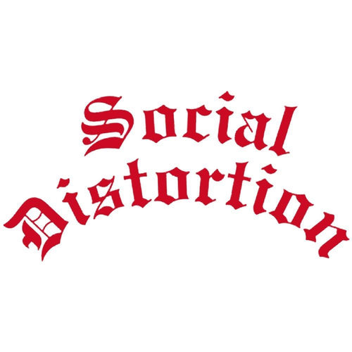 Social Distortion Gothic Logo Rub On Sticker - Red