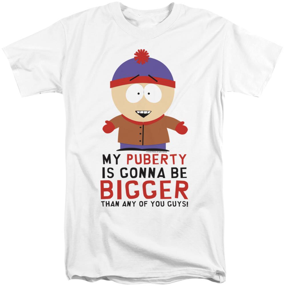 South Park Puberty Men's 18/1 Tall Cotton Short-Sleeve T-Shirt