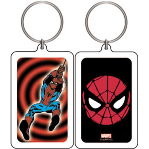 Spider-Man Retro Action And Icon Lucite Keychain