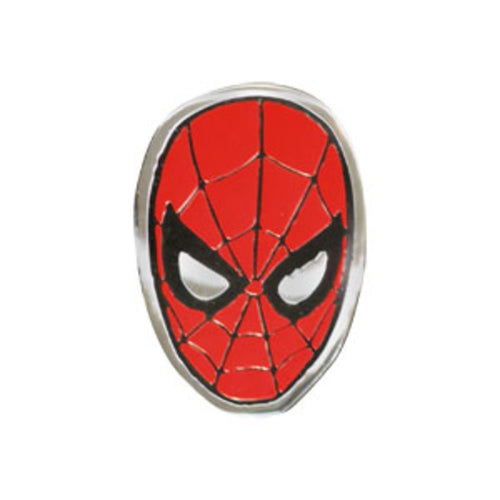 Spider-Man Spidey Head Silver Metal Sticker - Large