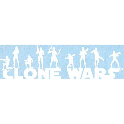 Star Wars Clone Wars Trooper Rub On Sticker - White