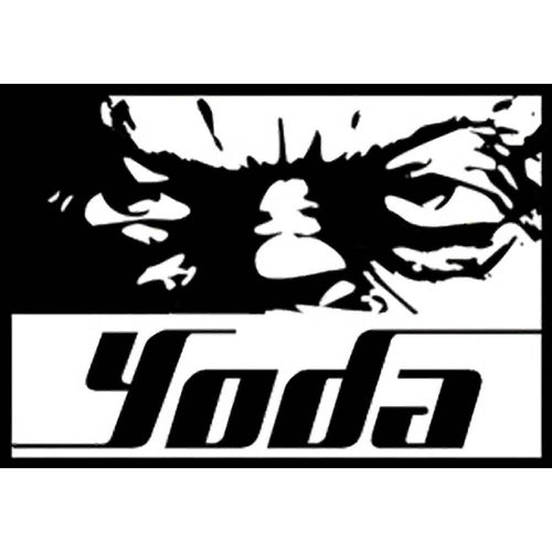 Star Wars Yoda Eyes Rub On Sticker - Black