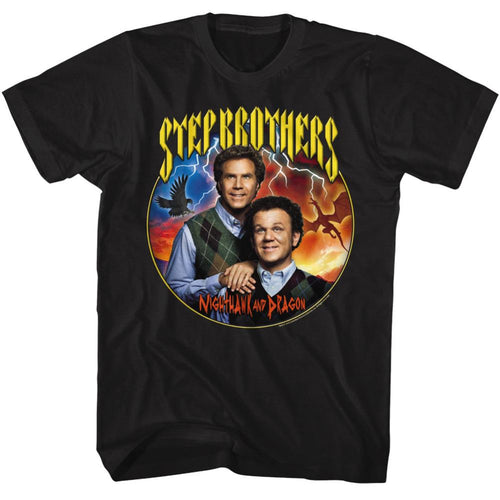 Step Brothers Special Order Nighthawk And Dragon Adult Short-Sleeve T-Shirt