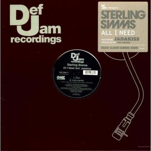 Sterling Simms - All I Need (X2) - 12-inch Vinyl