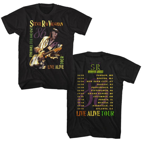 Stevie Ray Vaughan Live Alive Tour Adult Short-Sleeve T-Shirt
