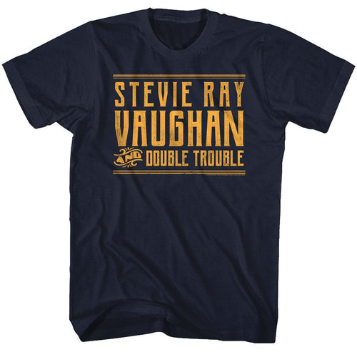 Stevie Ray Vaughan SRV and Double Trouble Adult Short-Sleeve T-Shirt