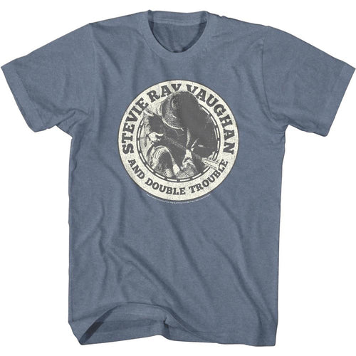 Stevie Ray Vaughan SRV Badge Adult Short-Sleeve T-Shirt