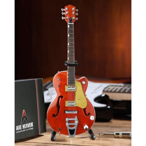 Stray Cats - Brian Setzer Nashville Orange Dice Mini Guitar