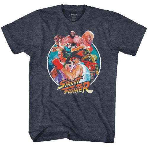 Street Fighter Special Order Group Circle Adult S/S T-Shirt