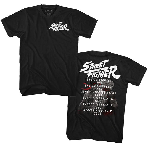 Street Fighter Release Dates Adult Short-Sleeve T-Shirt