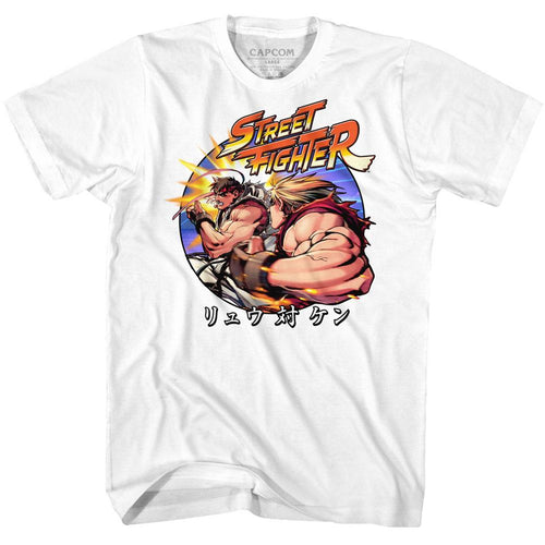 Street Fighter Ryu Vs Ken Adult Short-Sleeve T-Shirt