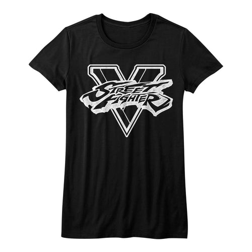 Street Fighter Sfv Bw Juniors Short-Sleeve T-Shirt