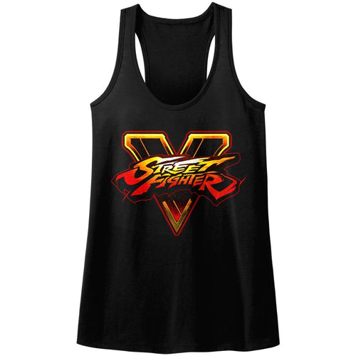 Street Fighter Sfv Logo Ladies Slimfit Racerback