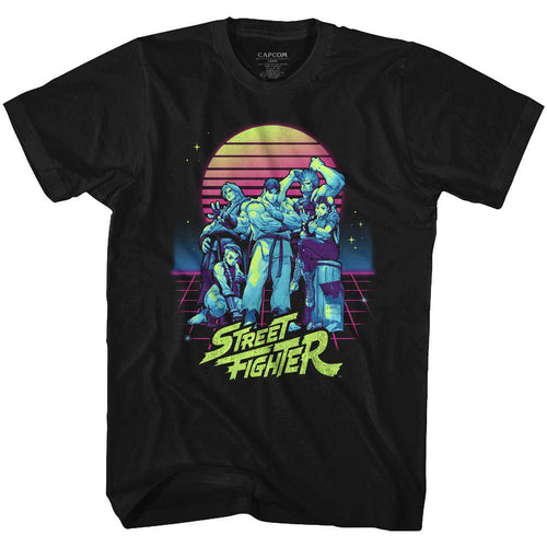 Street Fighter Synthwave Fighter T-Shirt
