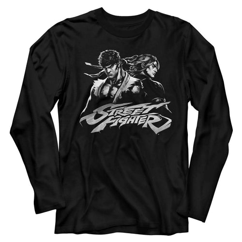 Street Fighter Two Dudes Adult Long-Sleeve T-Shirt