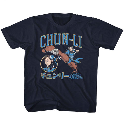 Street Fighter Chun Li Varsity Youth Short-Sleeve T-Shirt