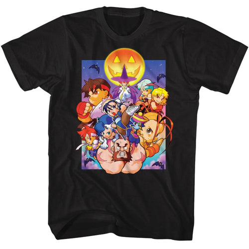Street Fighter Pocket Fighters Spooky Adult Short-Sleeve T-Shirt